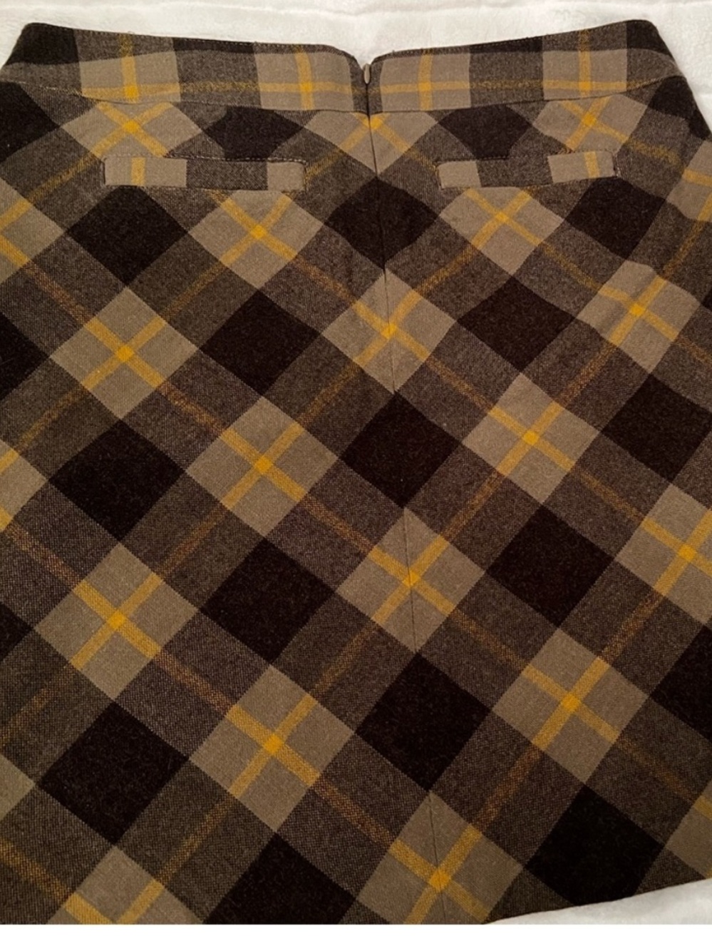 Women’s size 8 Merona Plaid mini Skirt Brown and Yellow
